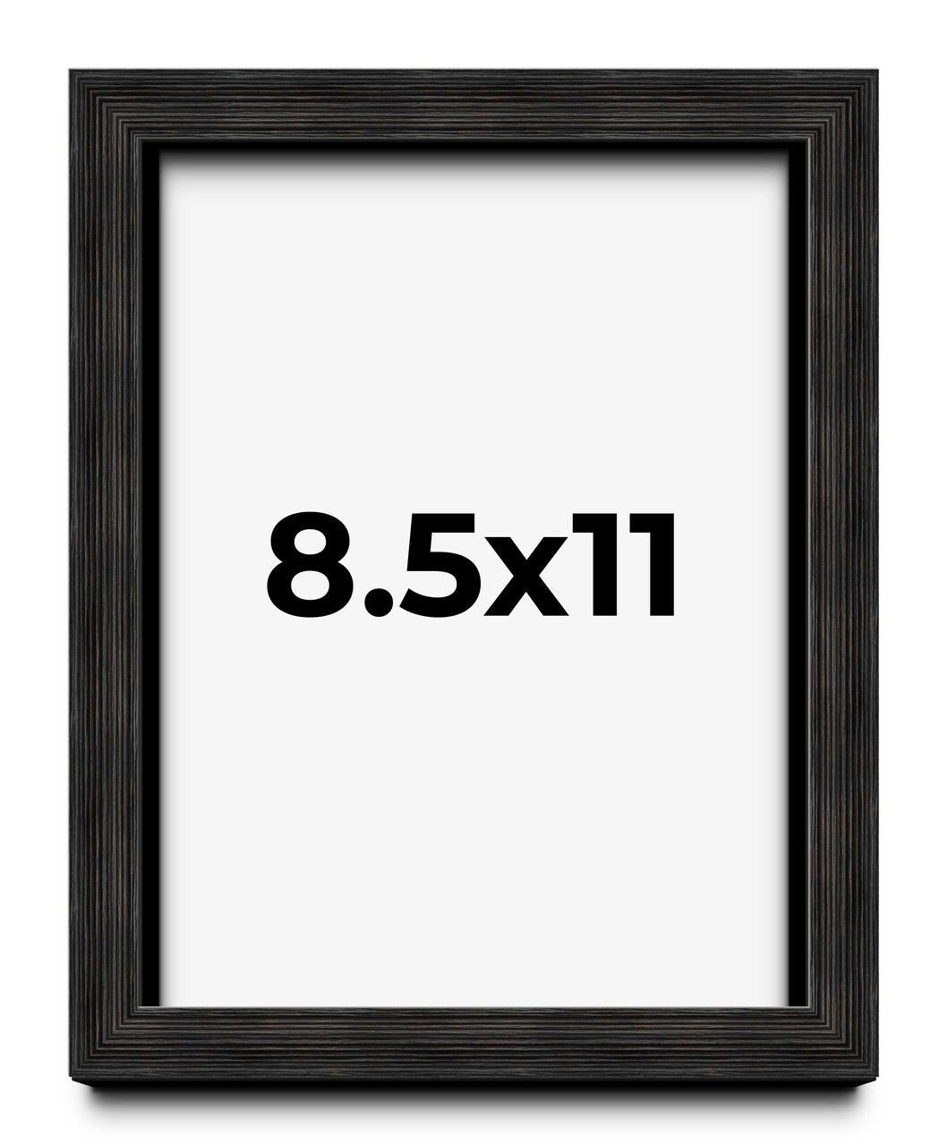 Photo Size Barnwood Shadow Box Black Picture Frame - UV Acrylic, Backing, Hanging Hardware
